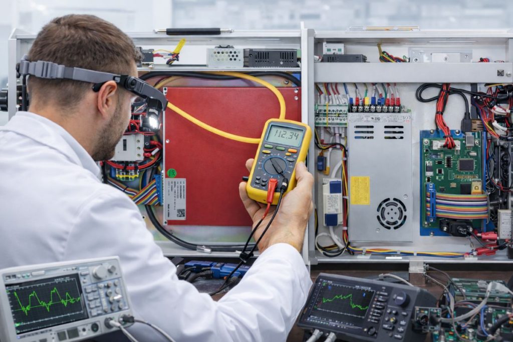 serwis znakowarki laserowej – technik LaserFactor podczas naprawy urządzenia